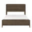 Mobilier de chambre à coucher grand lit à panneaux de style contemporain et brun classique