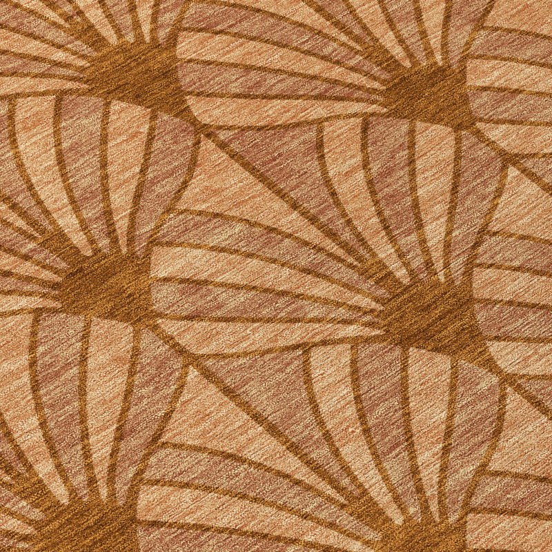 Machine Washable Indoor/Outdoor Lipman ACN2426 Mid-Century Modern Rug, Rectangle 2'6" x 3'10"