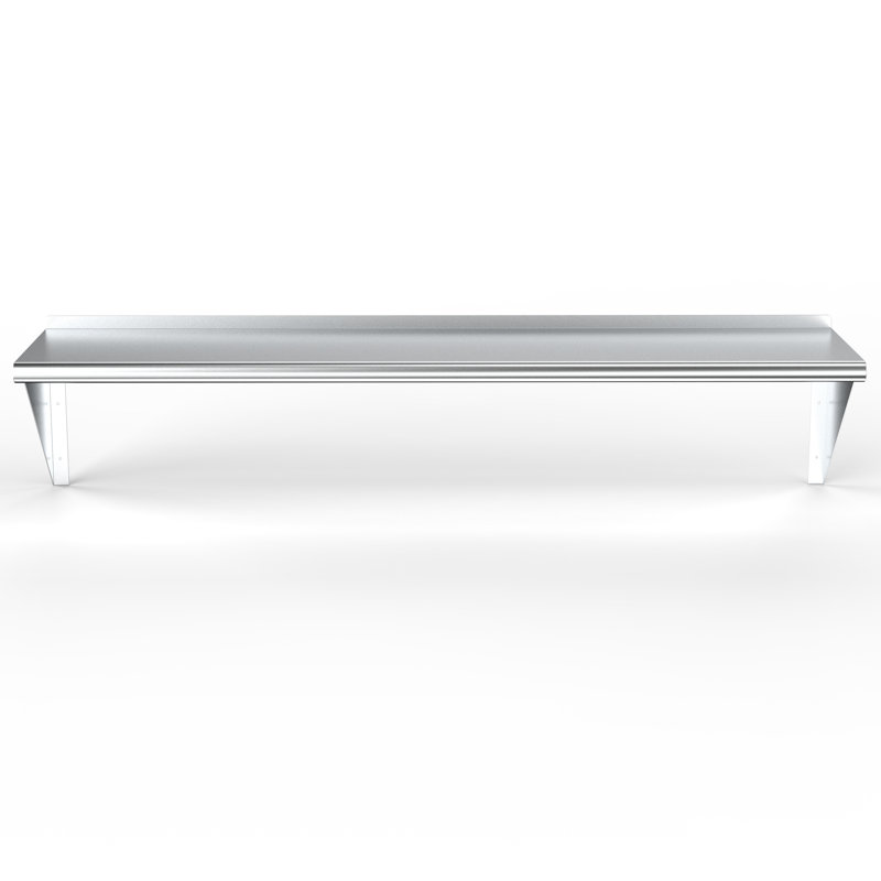 Amgood Stainless Steel Wall Mounted Shelf, 13" H x 60" W x 14" D