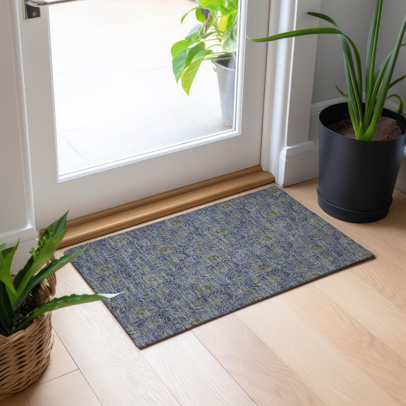 Floral Indoor / Outdoor Rug, Rectangle 1'8" x 2'6"