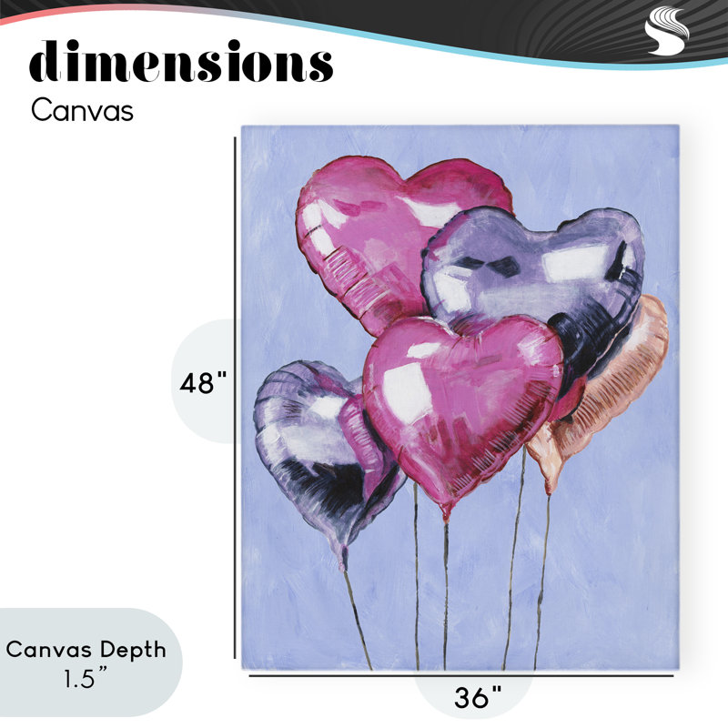 «Heart Ballons Celebration», conception par Michael Willett, H 48 po x l 36 po