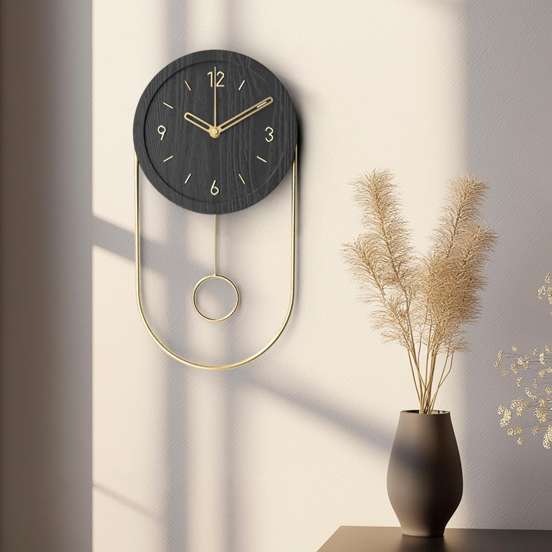 Horloge murale décorative avec pendule, Noir, noir, noir, noir