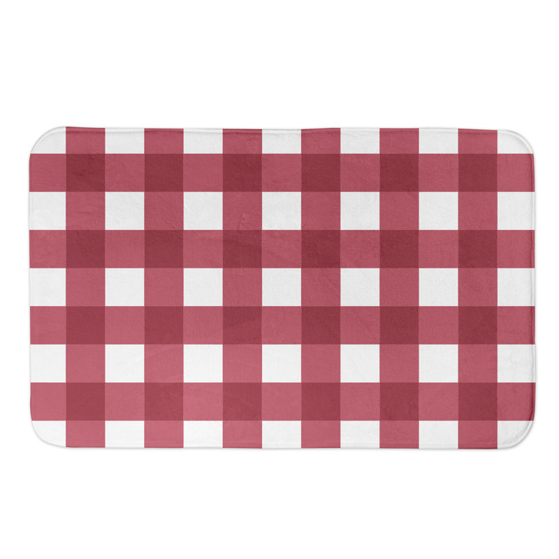 Tapis pour salle de bain Didcot, Rouge pâle