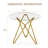 35.4-Inch Round Tempered Glass Dining Table