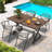 Canudo Rectangular Powder Coated Steel Dining Table-595059308
