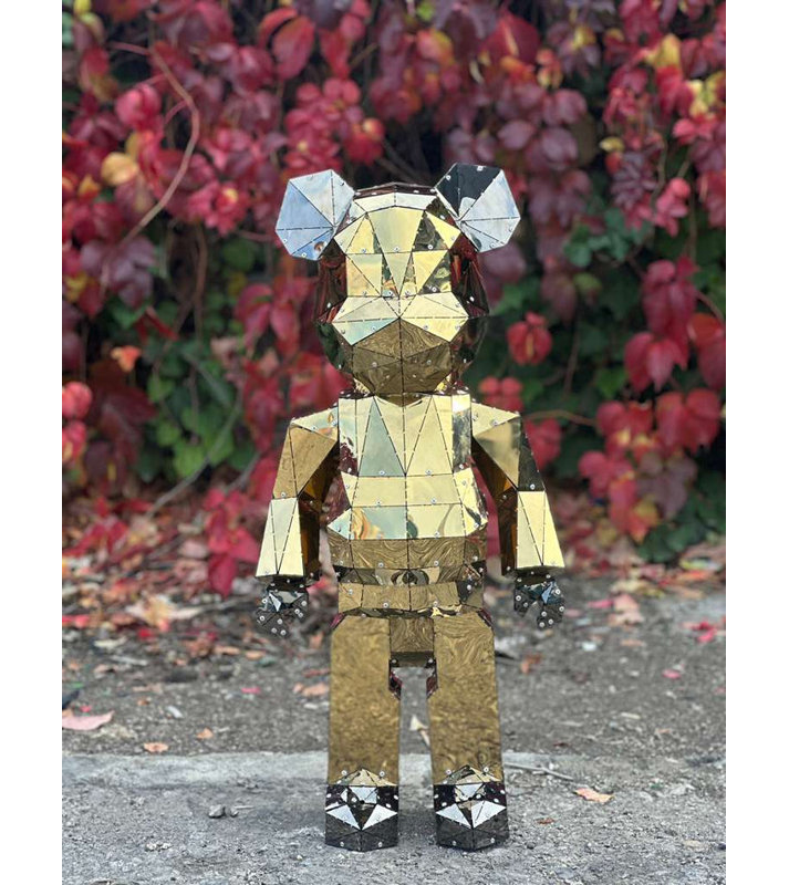 Statue d'ours - Chrome - XXXL, XXXL, Chrome chrome
