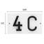 Floating Stand-Off 2-Number Horizontal Sign, White /W/ Black Modern Font Numbers-961217455