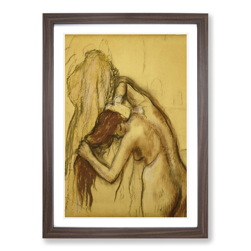 Study of a Nude Woman Vol.4 by Edgar Degas - Picture Frame Painting, Walnut Framed, 65cm H x 48cm W x 2cm D