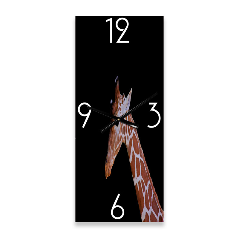 Portrait d'une girafe V - Horloge murale de ferme, Petit