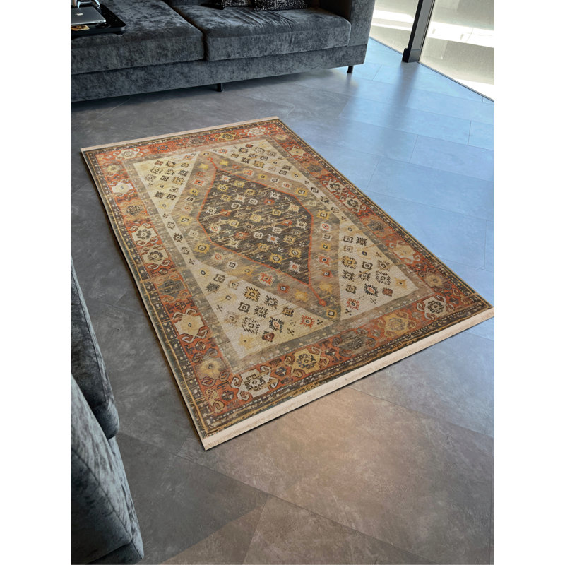 Wawro Moroccan Indoor / Outdoor Rug, Rectangle 5'2" x 8'7"
