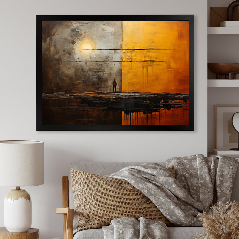 " Judaism Path To Nirvana II ", 34" H x 44" W x 1.5" D, Black Single Picture Framed