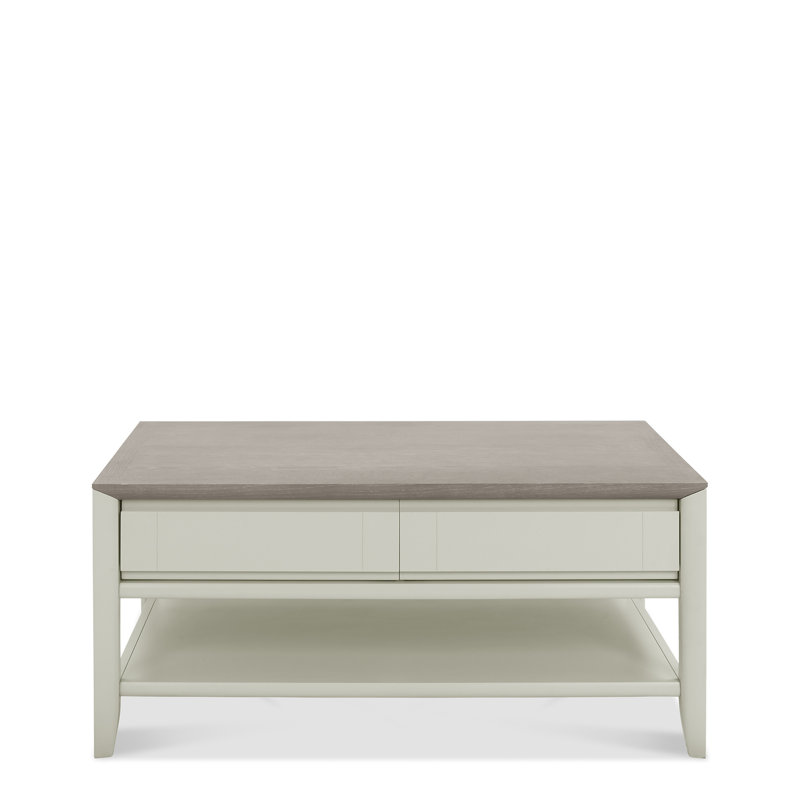 Izzie Coffee Table with Storage, Brown, Ivory