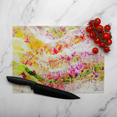 Colour Wilderness Glass Chopping Board