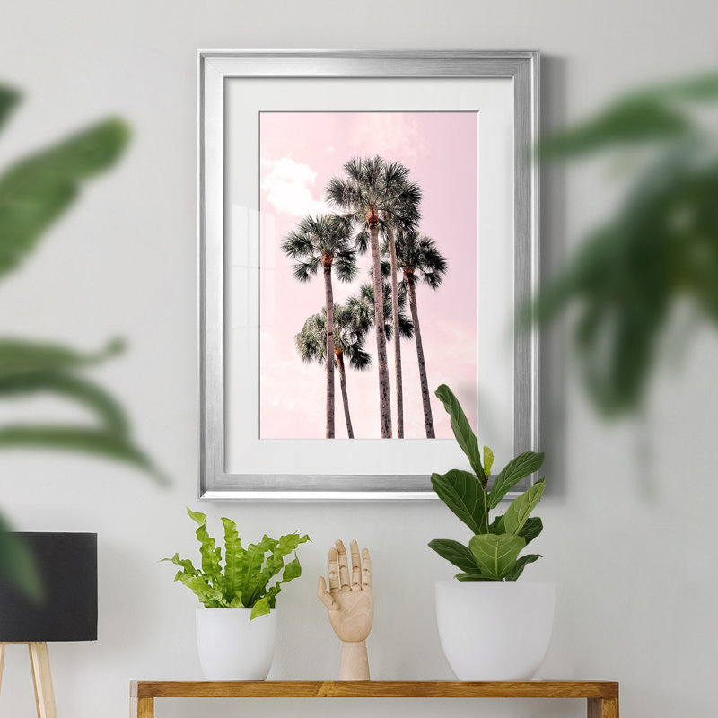 «Pink Tropics» par Natalie Carpentieri - reproduction de photo sur papier encadrée, Encadrement argenté