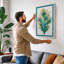 Peacock Feather Study Botanical - Wrapped Canvas-1465901228-1465901231