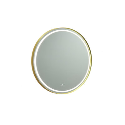 Renz - Miroir rond - Laiton brossé