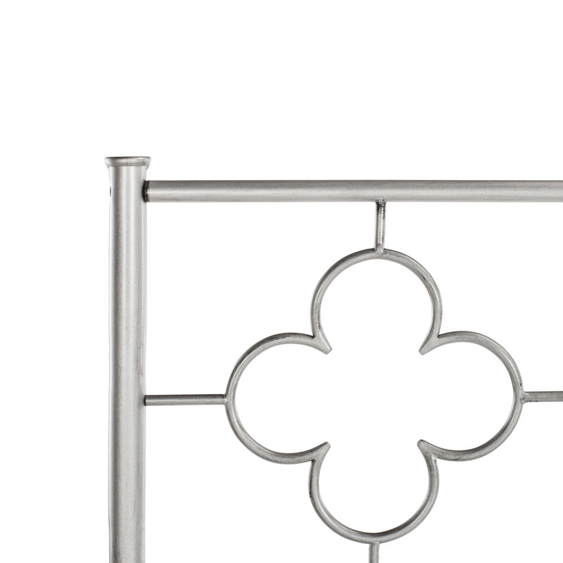 Lit en métal Luan, Grand, Argent antique