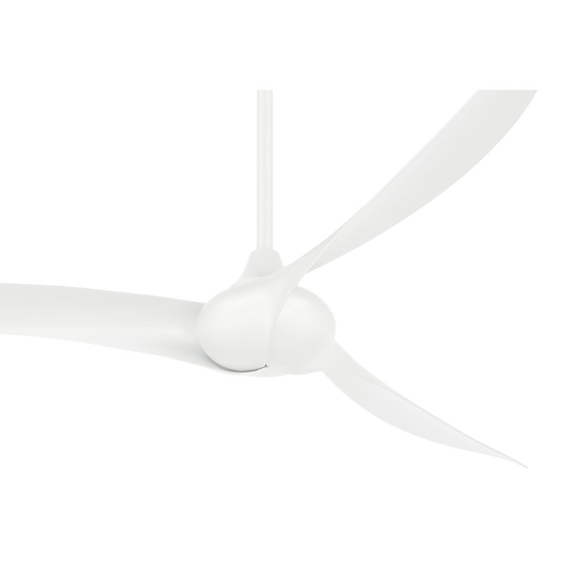 Wave 65'' 3 - Blade Standard Ceiling Fan with Remote Control, White
