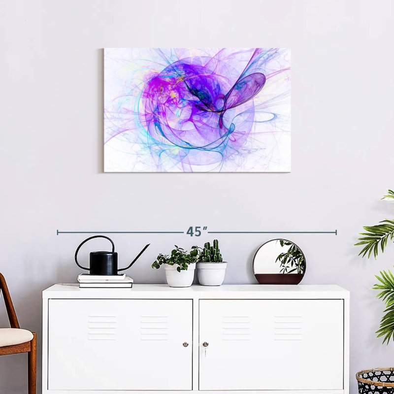 Avery Abstract Purple Strands, 20" H x 30" W