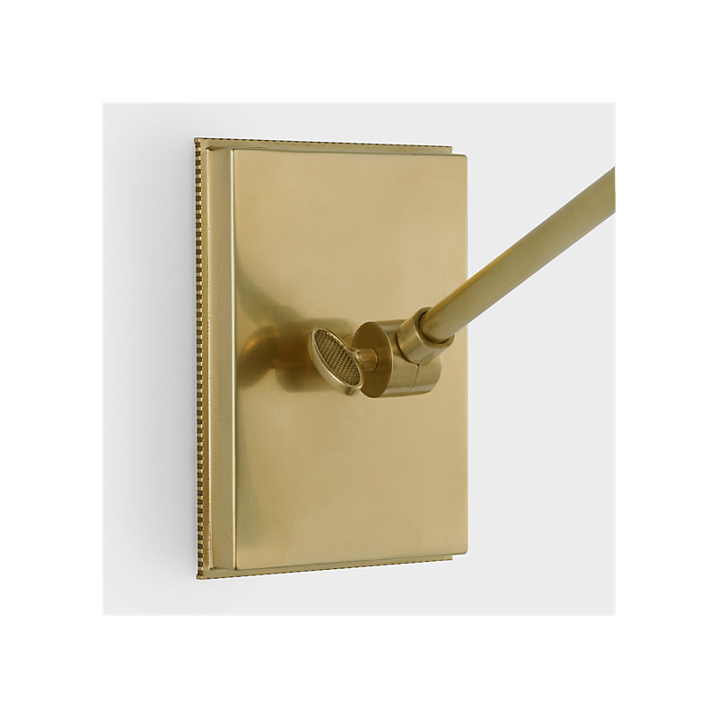 Marie Flanigan 1 - Light Armed Sconce, Soft Brass, White
