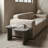 Modern Industrial 2-Piece Modular Concrete Look Nesting Tables Coffee Table Set