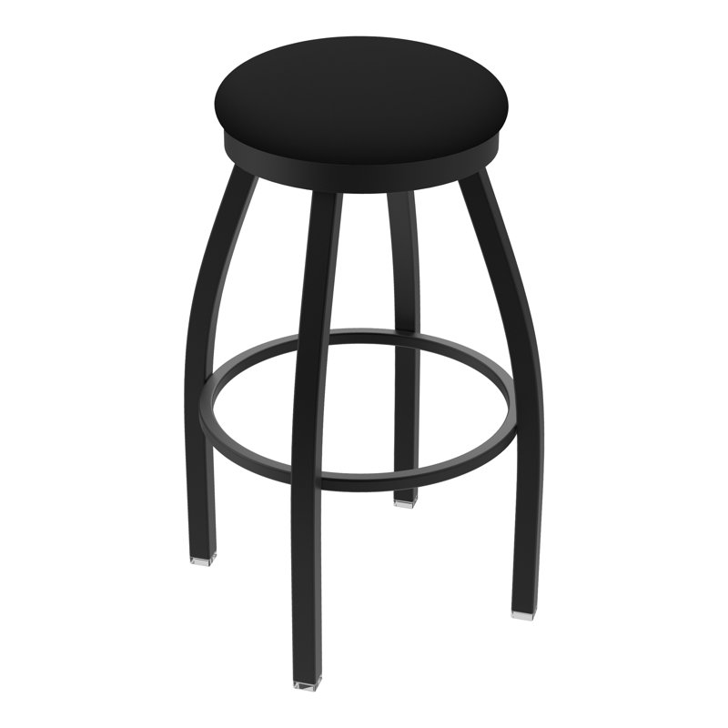 Tabouret pivotant80280 Misha, Noir froissé, Très grand (siège d'une hauteur de 36 po), Vinyle noir