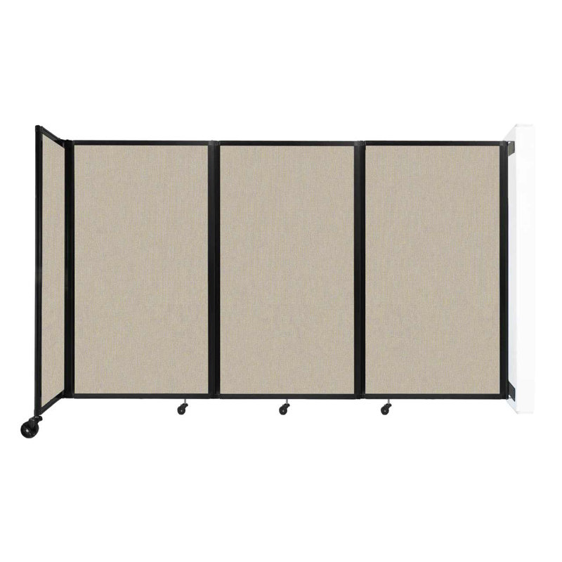 11 - Cloison pliante à panneaux, Sable, 3, H 60 po x l 102 po x P 12 po