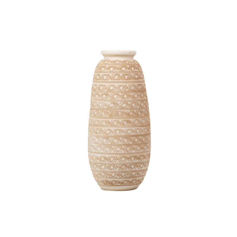 Ceramic / Porcelain Floor Vase, 60cm H x 26cm W x 26cm D, White