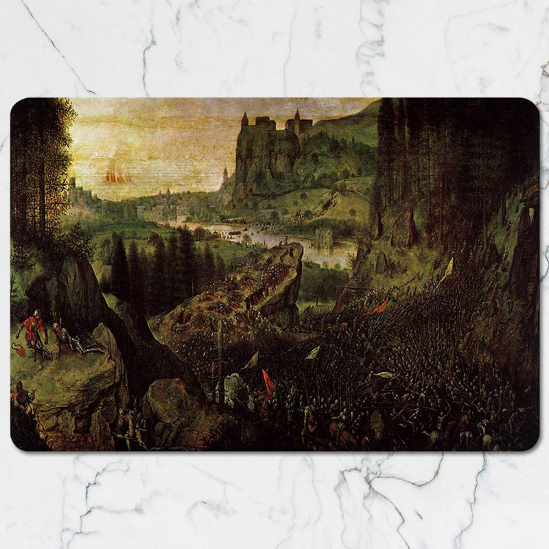 Medieval Battle Scene Placemat Coaster Set With Historic Artwork
