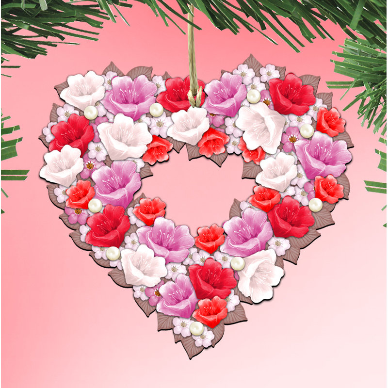 5'' Handmade Wood Holiday Shaped Ornament