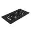 Grille d’air victorian de couleur noire 5,5" x 10" en fonte d’aluminium
