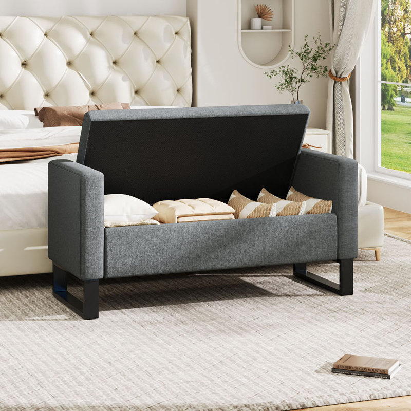 127.99cm Wide Rectangle No Pattern Standard Ottoman