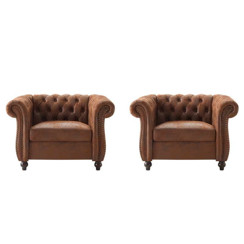 38.5" Wide Tufted Chesterfield Chair