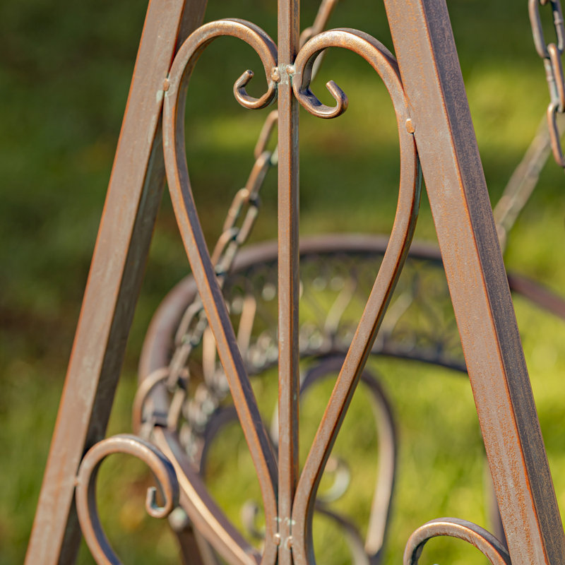 Balancelle de véranda avec support Adeesa, Bronze antique