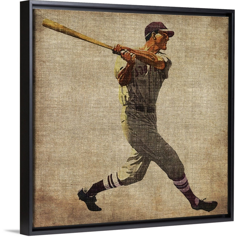 Art de Matthew Sports VI, H 36 po x l 36 po x P 1,75po, Cadre flottant noir