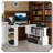 L Shaped Desk 360° Rotating Space Saving Minimalist Workstation-143569937
