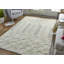 Tapis rectangulaire en laine touffeté à la main à motif abstrait Keori ivoire / taupe / brun clair-624893971