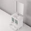 Meuble-lavabo de salle de bain 30 po X P 18,25 po D, plateau en céramique, ensemble de robinet et Miroir