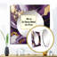 Keneilwe - Grand miroir mural carré abstrait mauve et mauve liquide Magic III-55016160