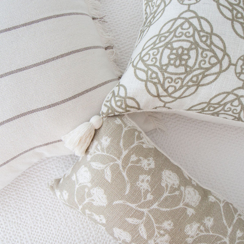  100% Cotton Throw Square Pillow Cover, Green