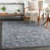 Ingrid Machine Woven Oriental Navy Area Rug