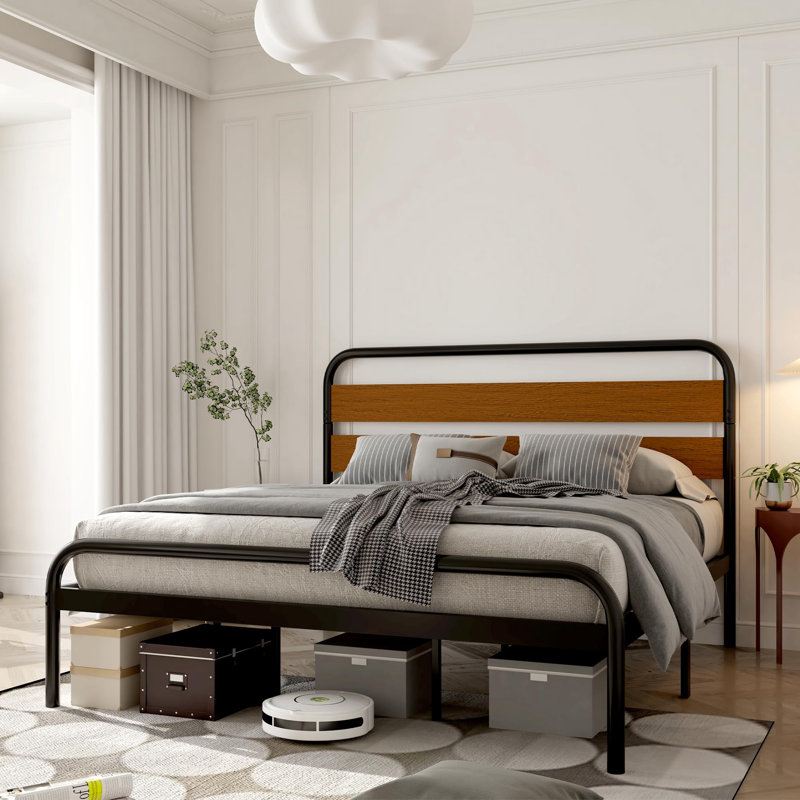 Bed, King, Light Brown