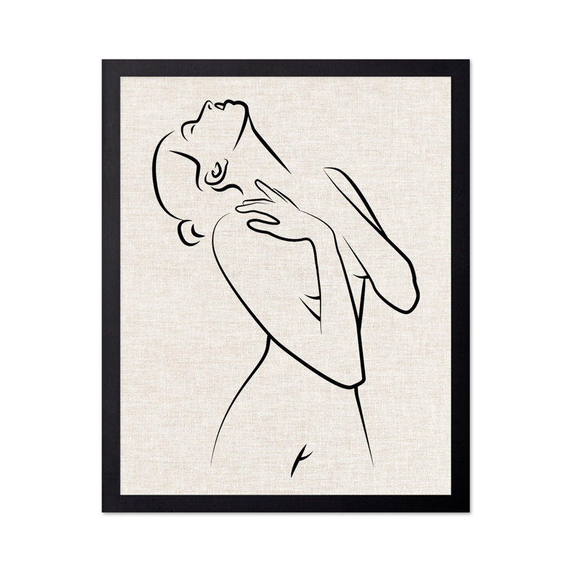 Contour de femme n ° 1, Black Framed, Poster, 11"H x 14"W