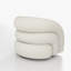 Fauteuil demi-tonneau pivotant rembourré Coyle-1867919385-1837077994