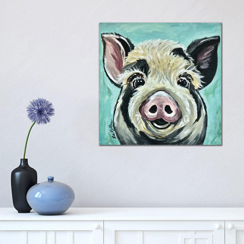 Sarge The Pig - Wrapped Canvas Print, 45.72 cm H x 45.72 cm W x 3.175 cm D