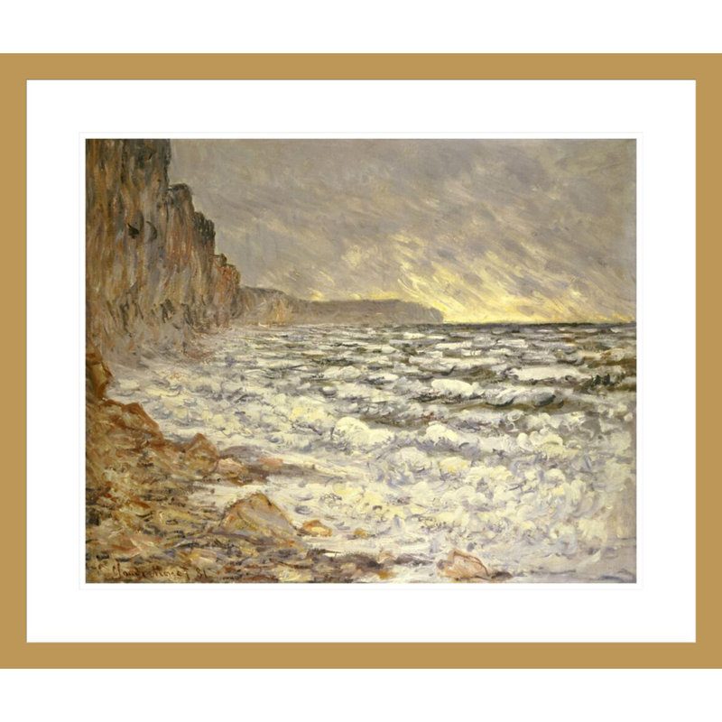 «Seafront Fecamp» par Claude Monet, impression giclée sur cadre, H 23,5 po x l 27,56 po