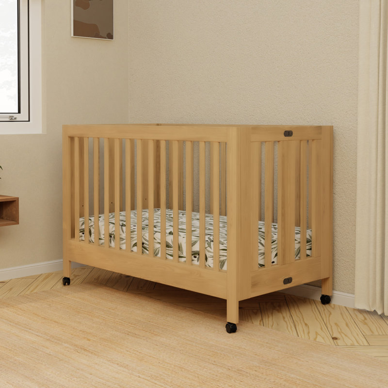 Lit de bébé portatif convertible Maki 2-en-1, Miel