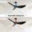 52 Inch Indoor Ceiling Fan No Light With 6 Speed Remote Control 3 ABS Blades Reversible DC Motor-80700285-80700275