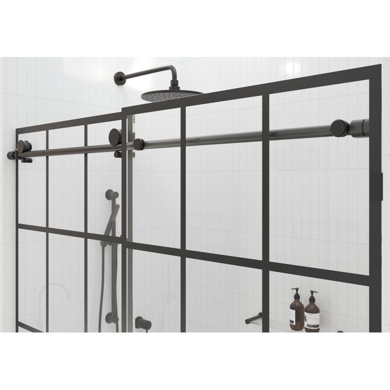 Esprit 44 in. - 48 in. x 78 in. French Monture Sliding Shower Door, Left Hand