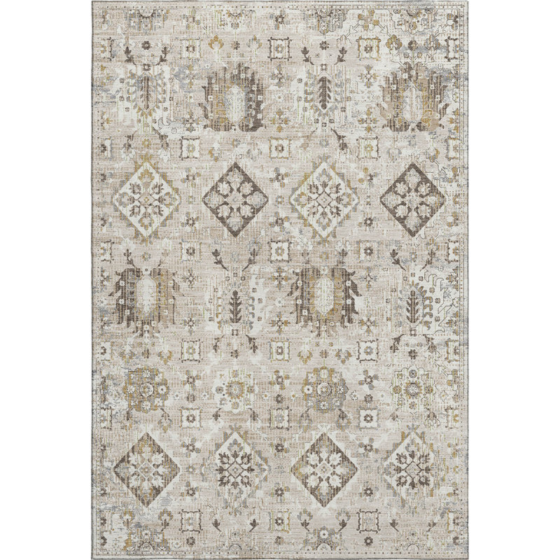 Premium Machine Washable Ariel Global Rug, Rectangle 10' x 14'